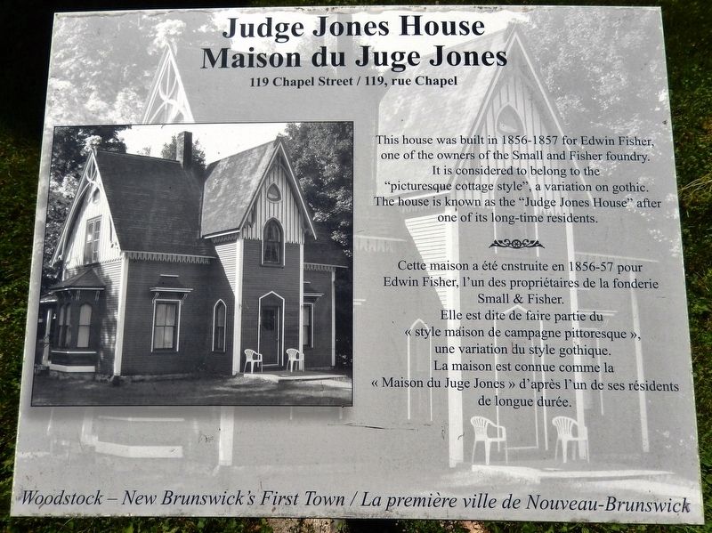 Judge Jones House / Maison du Juge Jones Marker image. Click for full size.