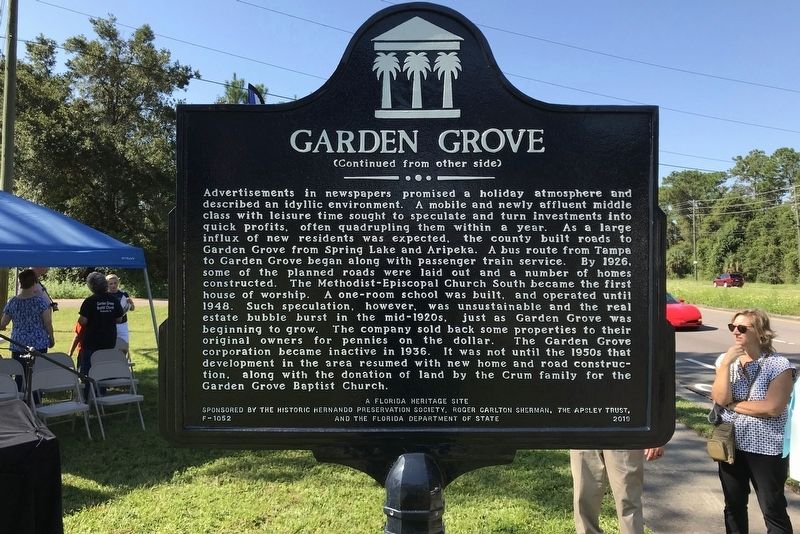 Garden Grove Marker-Side 2 image. Click for full size.