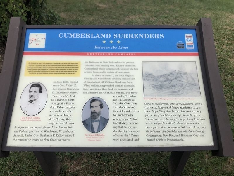 Cumberland Surrenders Marker image. Click for full size.