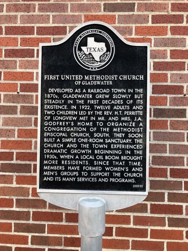 First United Methodist Church of Gladewater Marker image. Click for full size.