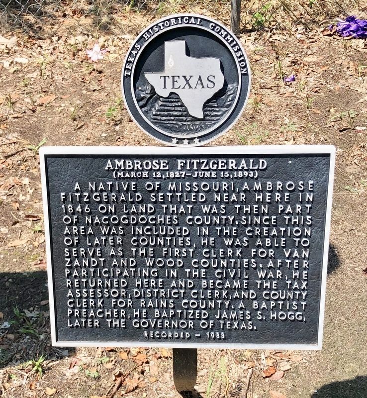 Ambrose Fitzgerald Marker image. Click for full size.