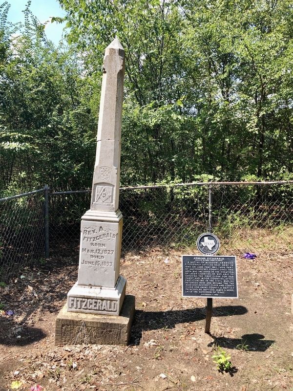 Ambrose Fitzgerald gravesite and marker. image. Click for full size.