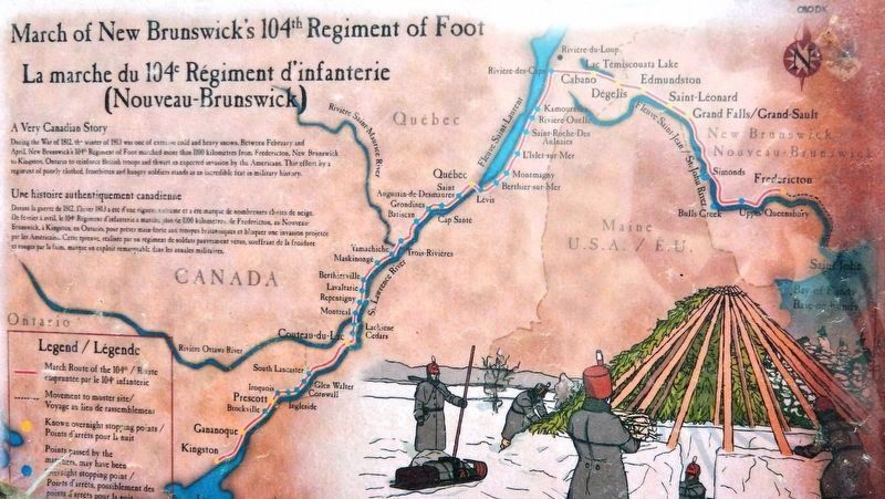 Detail: March of New Brunswicks 104th Regiment of Foot<br>La Marche du 104e Rgiment d'infanterie image. Click for full size.