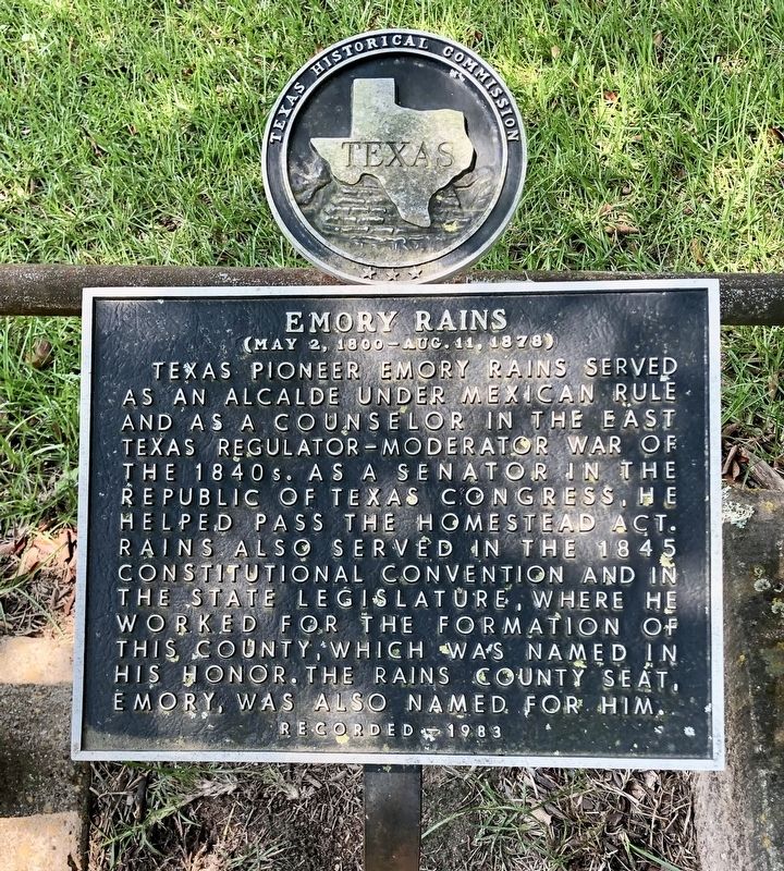 Emory Rains Marker image. Click for full size.