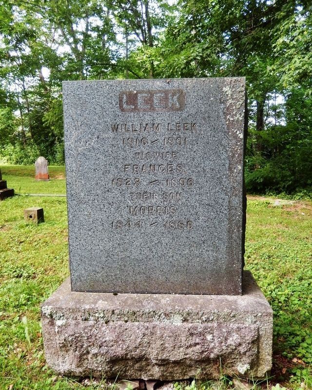St. Peter's Anglican Church Cemetery<br>William Leek Gravestone image. Click for full size.