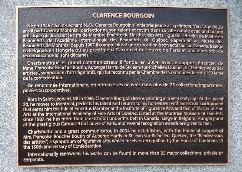 Clarence Bourgoin Marker image. Click for full size.