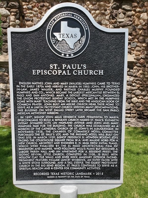 St. Paul's Episcopal Church Marker. Click for full size. St. Paul's Episcopal Church Marker image. Click for full size.
