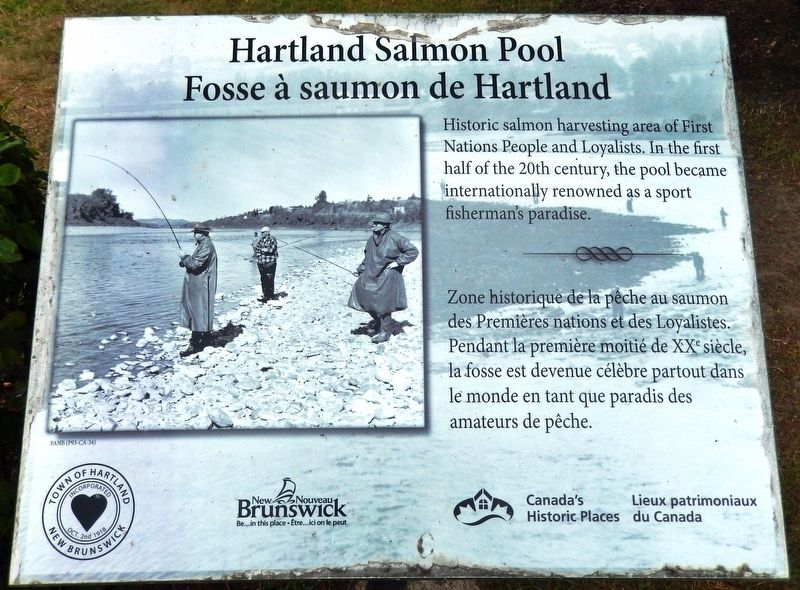 Hartland Salmon Pool / Fosse  saumon de Hartland Marker image. Click for full size.