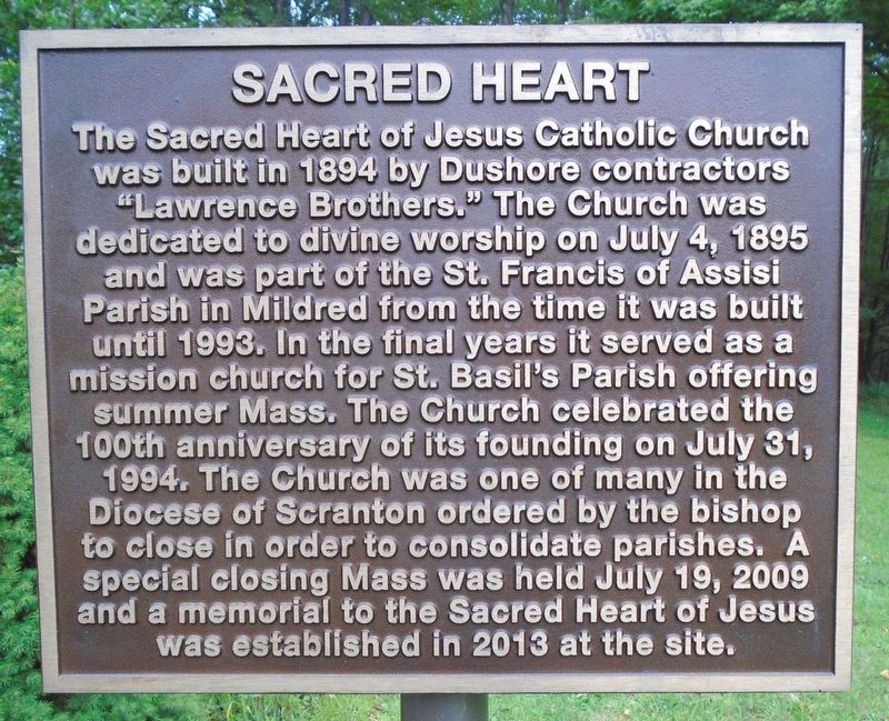 Sacred Heart Marker image. Click for full size.
