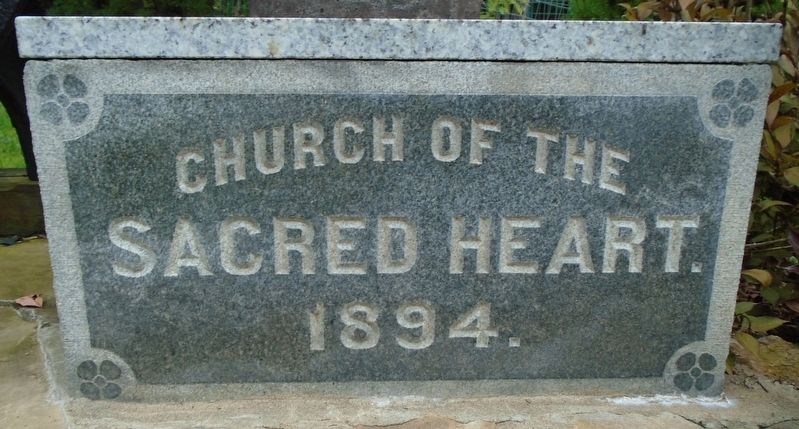Sacred Heart Church Cornerstone image. Click for full size.