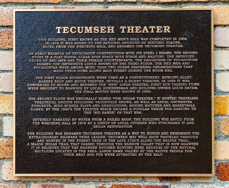 Tecumseh Theater Tablet image. Click for full size.