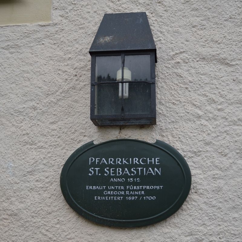 Pfarrkirche St. Sebastian Marker. Click for full size. Pfarrkirche St. Sebastian Marker image. Click for full size.