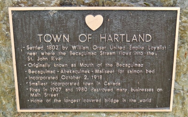 Town of Hartland Marker image. Click for full size.