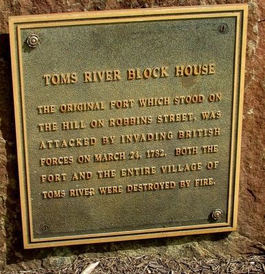 Toms River Block House Marker image. Click for full size.