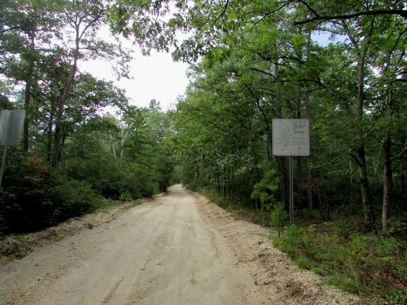 Marker on Old Cedar Bridge Road. Click for full size. Marker on Old Cedar Bridge Road image. Click for full size.