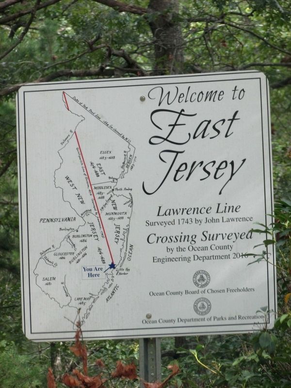 Welcome to East Jersey Marker image. Click for full size.