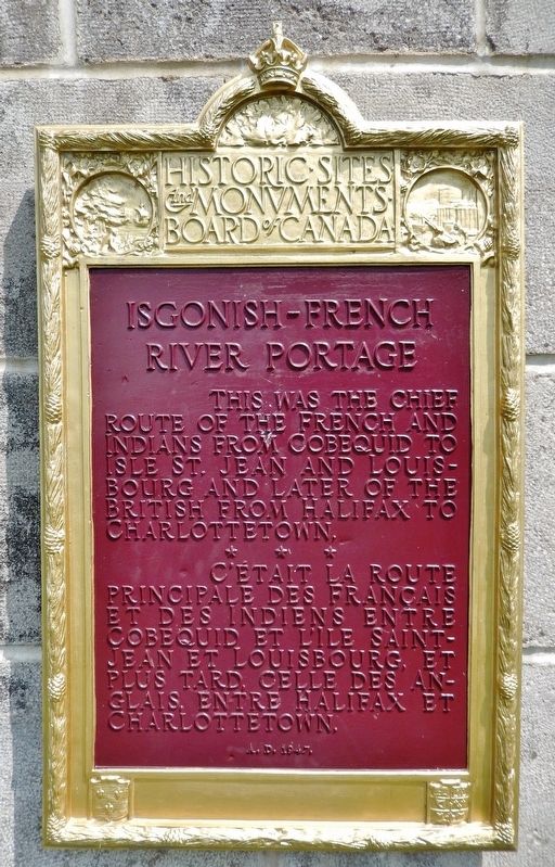 Isgonish-French River Portage Marker image. Click for full size.