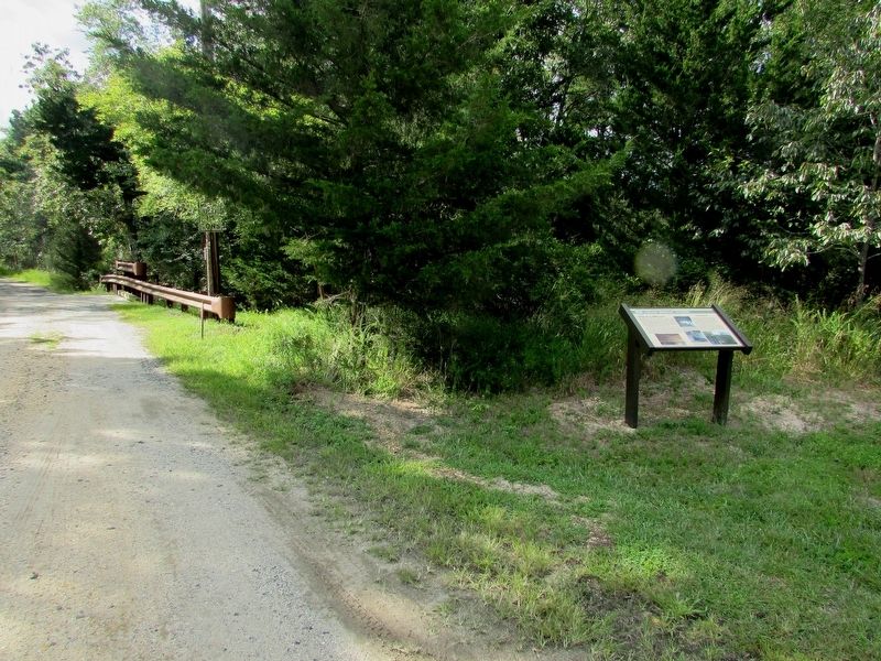 Marker at the Cedar Bridge. Click for full size. Marker at the Cedar Bridge image. Click for full size.