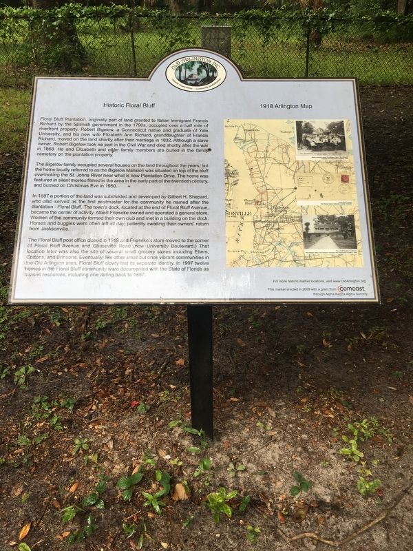 Historic Floral Bluff Marker. Click for full size. Historic Floral Bluff Marker image. Click for full size.