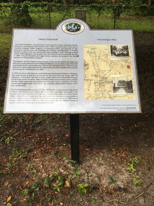 Historic Floral Bluff Marker image. Click for full size.