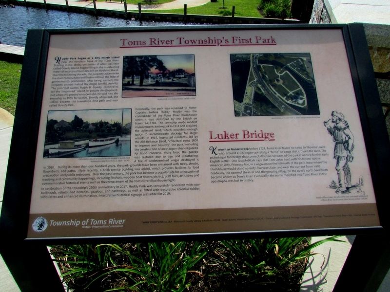 Toms River Township’s First Park Marker. Click for full size. Toms River Township’s First Park Marker image. Click for full size.
