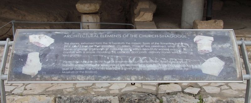 Architectural Elements of the Church-Synagogue Marker image. Click for full size.