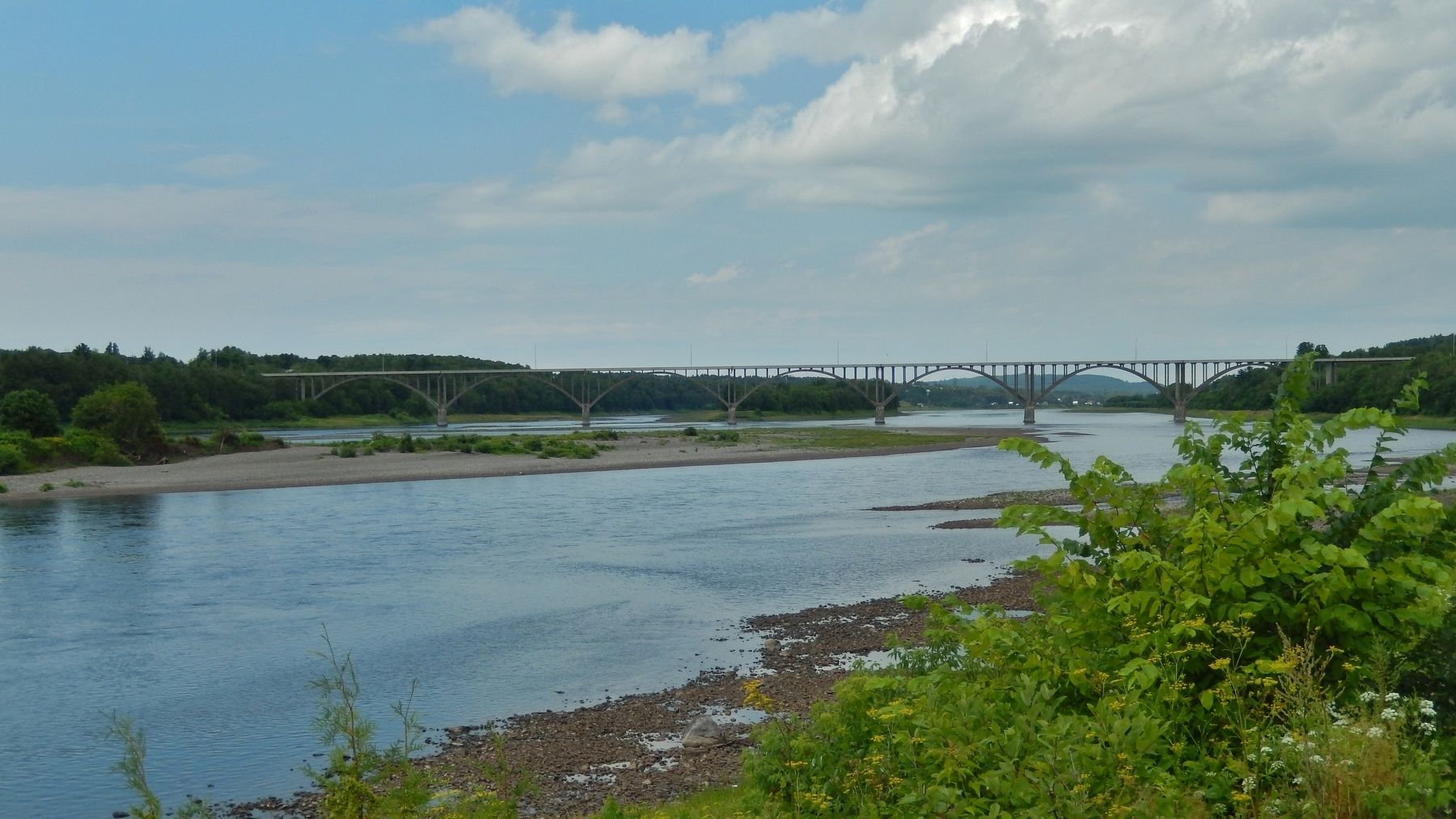 Hugh John Flemming Bridge (<i>across the St. John River, about 22km north of Woodstock</i>) image. Click for full size.