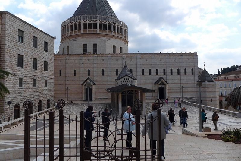 The Back Plaza of the Basilica of the Annunciation image. Click for full size.