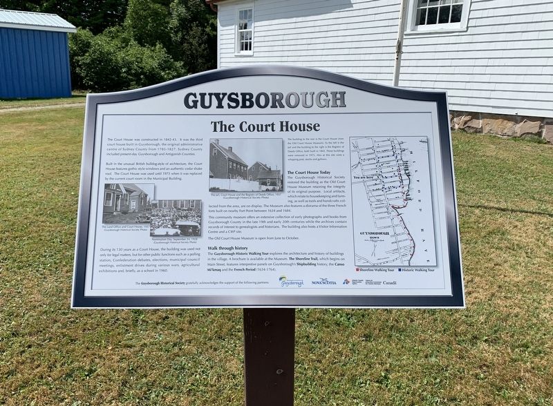 Guysborough Court House Marker image. Click for full size.