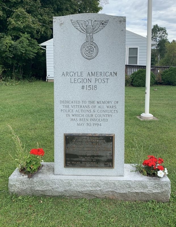 Argyle, New York War Memorial image. Click for full size.