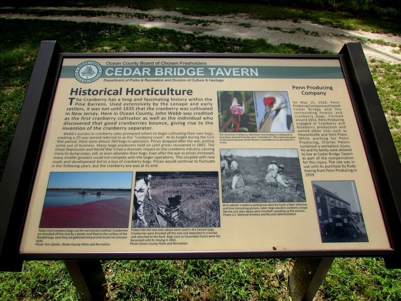 Historical Horticulture Marker. Click for full size. Historical Horticulture Marker image. Click for full size.