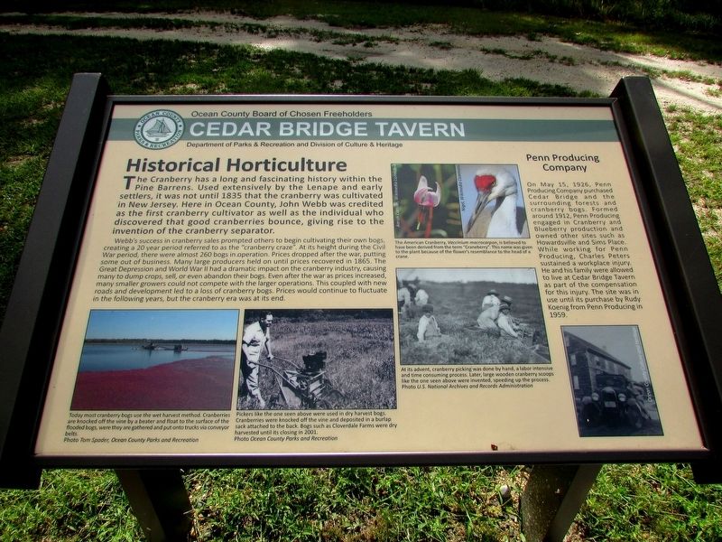 Historical Horticulture Marker image. Click for full size.