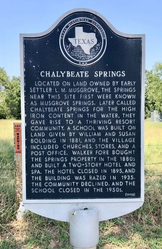 Chalybeate Springs Marker image. Click for full size.