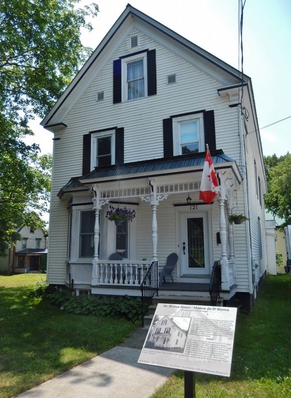 Dr. Brown House Marker (<i>tall view</i>). Click for full size. Dr. Brown House Marker (<i>tall view</i>) image. Click for full size.