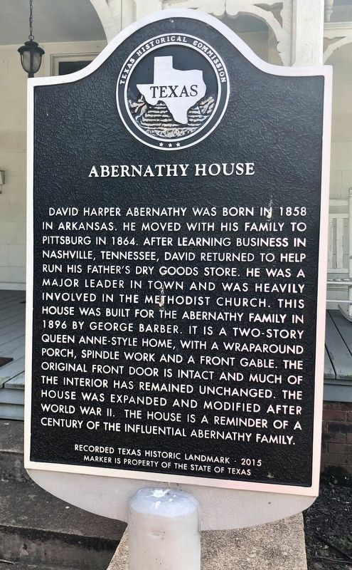 Abernathy House Marker image. Click for full size.