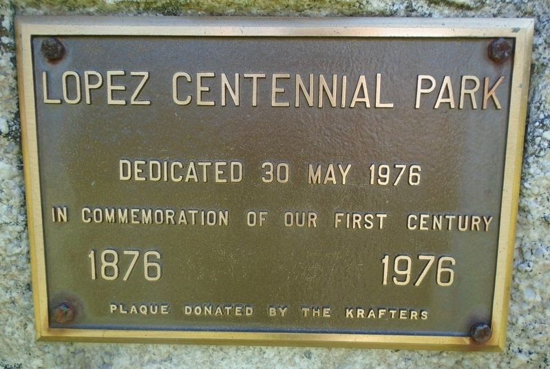 Lopez Centennial Park Marker image. Click for full size.