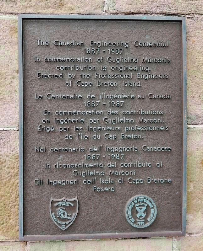Nova Scotia Association of Professional Engineers Plaque (<i>also mounted on monument</i>) image. Click for full size.