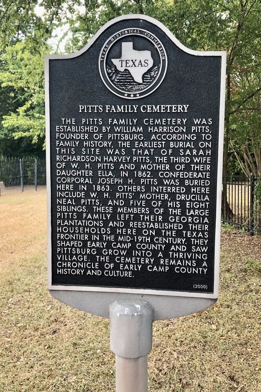 Pitts Family Cemetery Marker image. Click for full size.