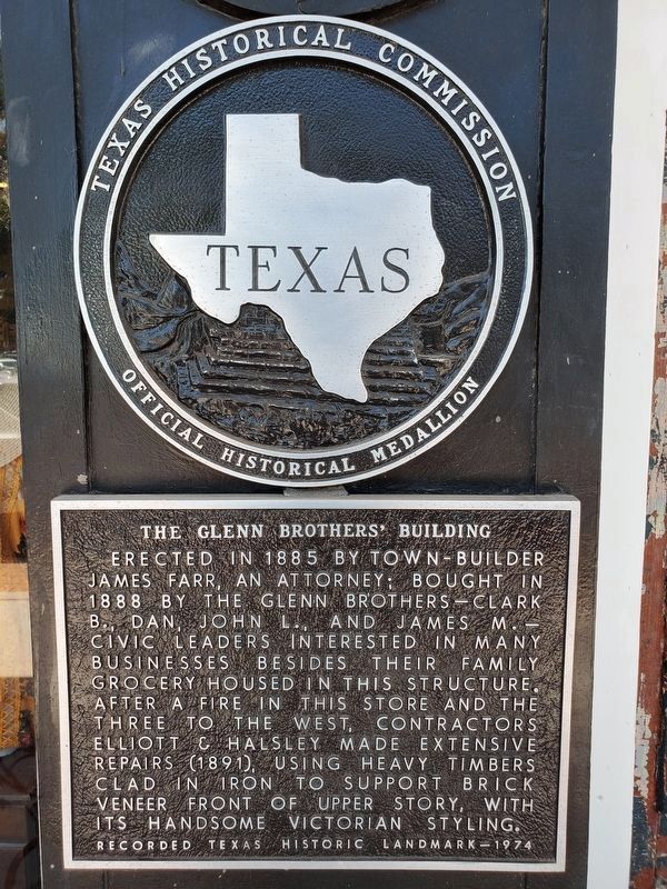 The Glenn Brothers' Building Marker. Click for full size. The Glenn Brothers' Building Marker image. Click for full size.