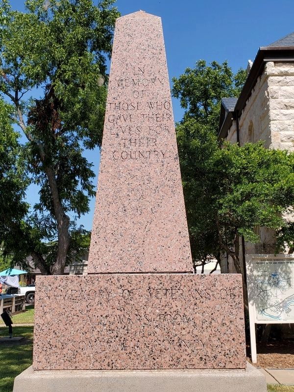 Somervell County Veterans Monument East Face image. Click for full size.