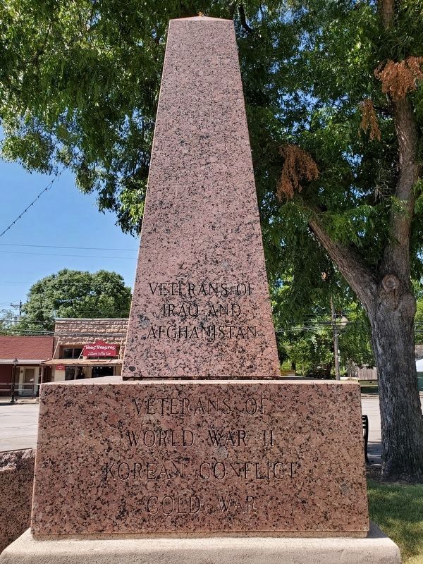 Somervell County Veterans Monument North Face image. Click for full size.