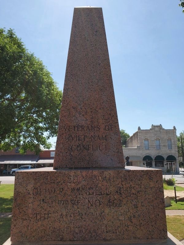 Somervell County Veterans Monument West Face image. Click for full size.
