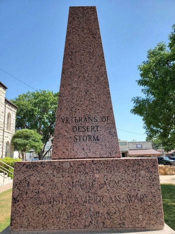 Somervell County Veterans Monument South Face image. Click for full size.
