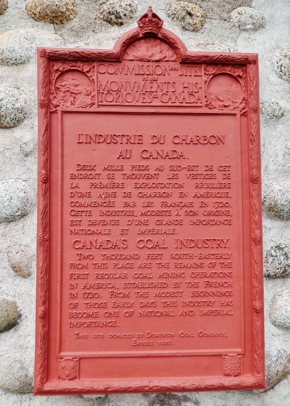 L'industrie du Charbon au Canada / Canada's Coal Industry Marker image. Click for full size.