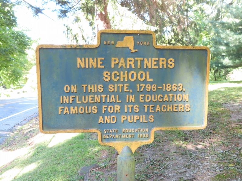 Nine Partners School Marker image. Click for full size.