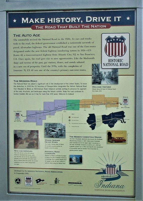 Historic National Road Marker image. Click for full size.