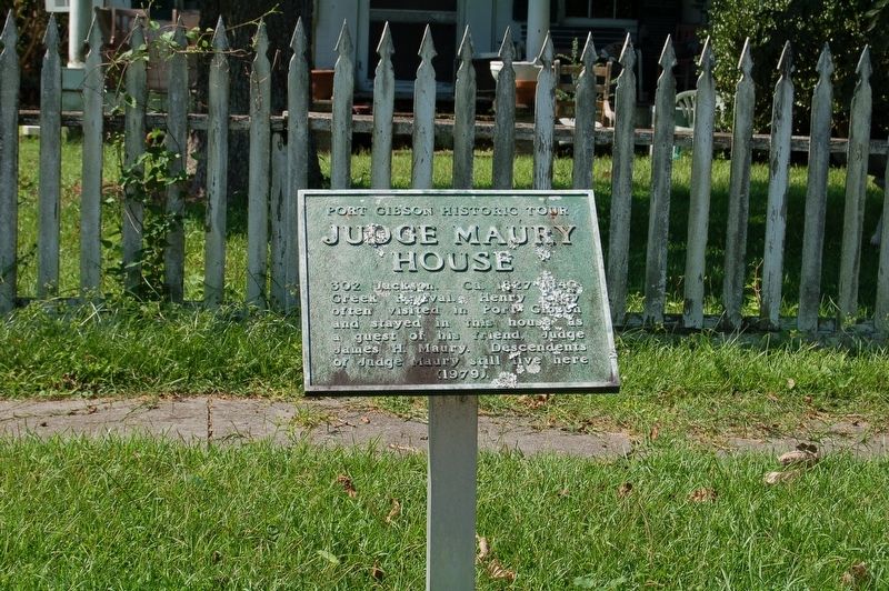 Judge Maury House Marker image. Click for full size.
