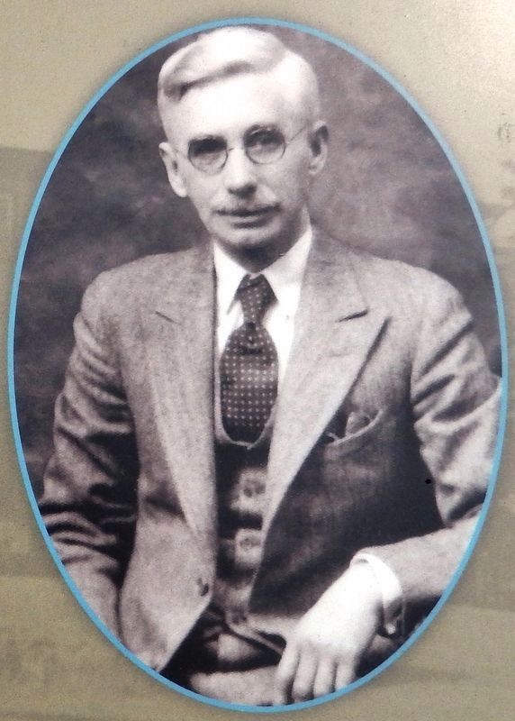 Marker detail: William Glover, Scoutmaster. Click for full size. Marker detail: William Glover, Scoutmaster image. Click for full size.