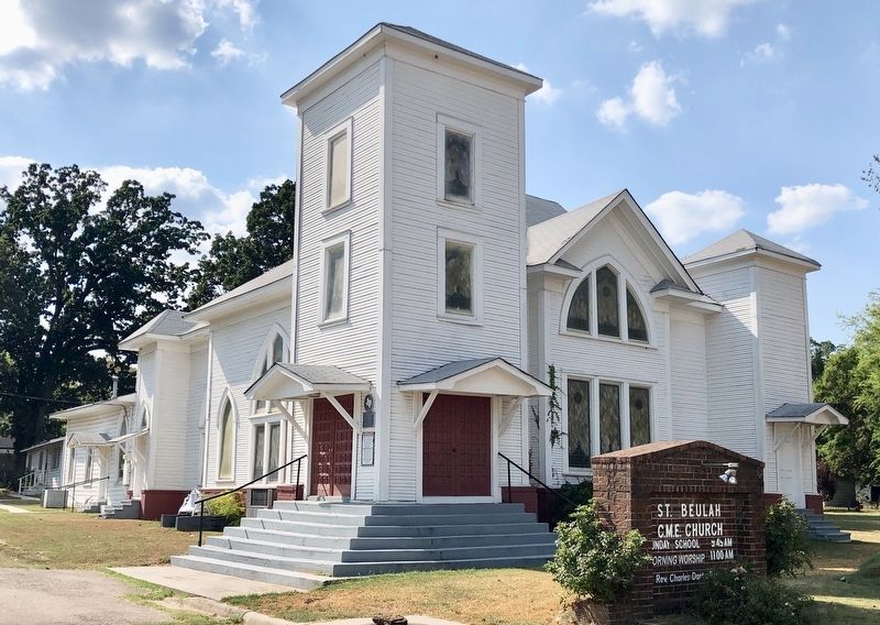 The Saint Beulah Christian Methodist Episcopal Church and Marker image. Click for full size.