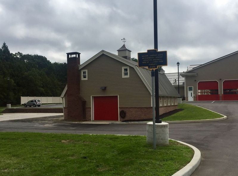 Baldwin Carriage House and Marker. Click for full size. Baldwin Carriage House and Marker image. Click for full size.